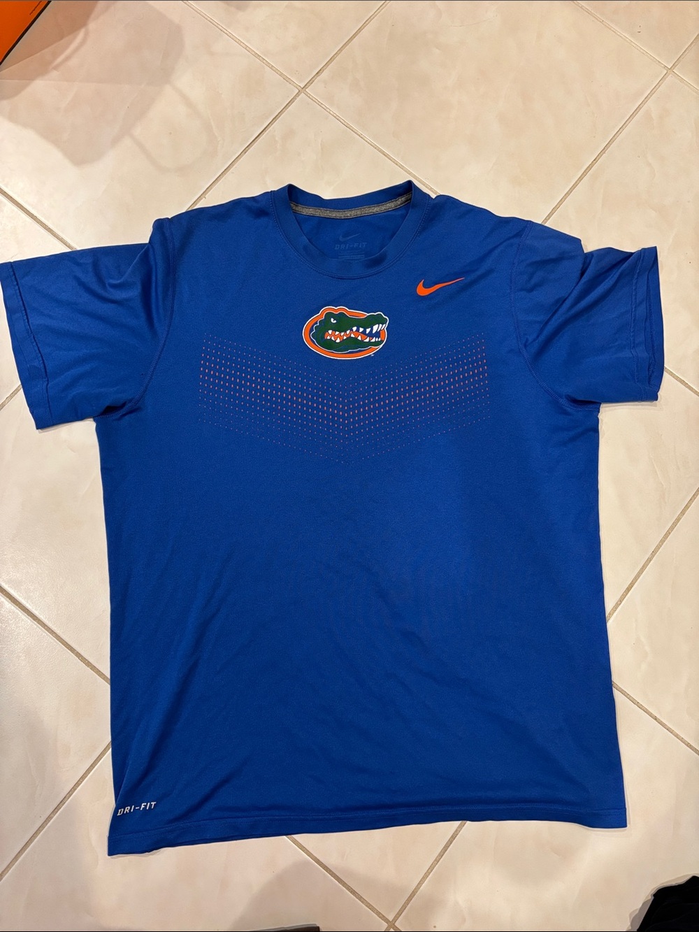 Nike Royal Blue Florida Gators Short Sleeve Dri-FIT Tee with Orange Swoosh